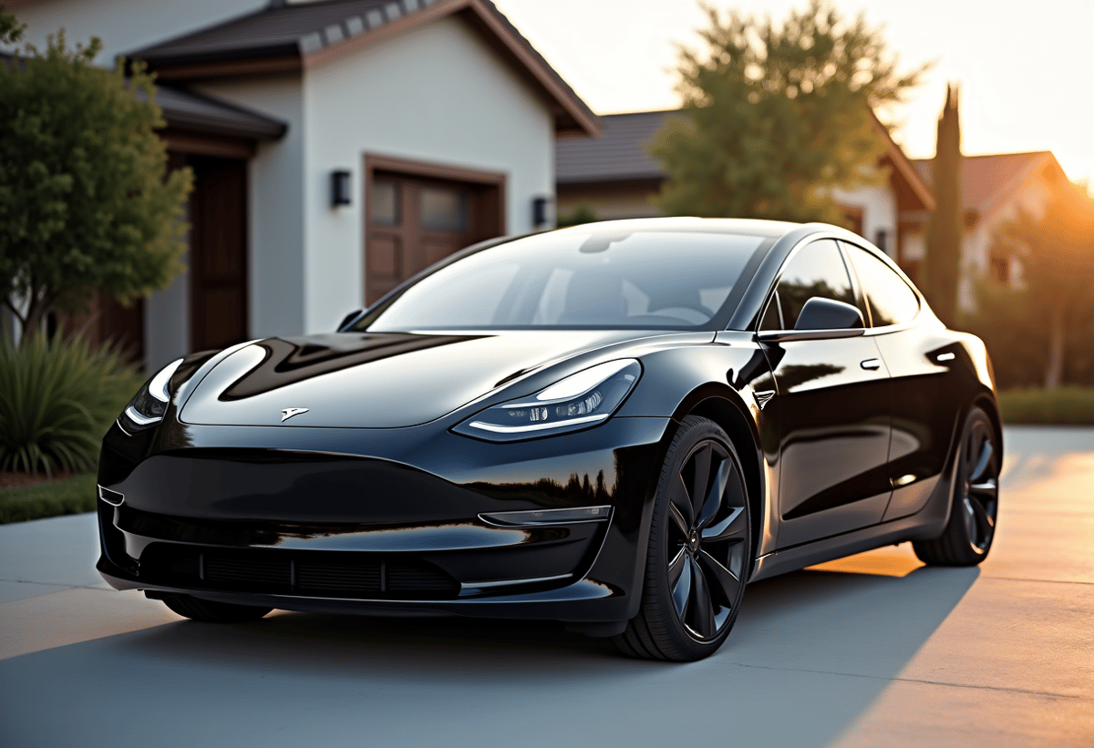 luxury car being tinted with ceramic film at home