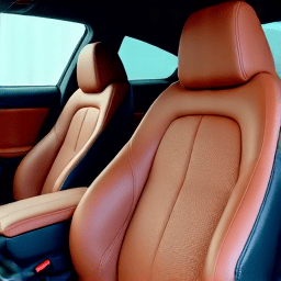 Luxury car interior with protected leather seats