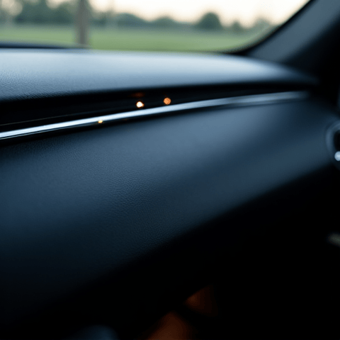A pristine car dashboard protected by high-quality heat rejection window film, illustrating how these films prevent sun damage and cracking in the harsh Santa Clarita climate. This photo emphasizes the long-term benefits of investing in 98% infrared heat rejection for preserving vehicle interiors and resale value.