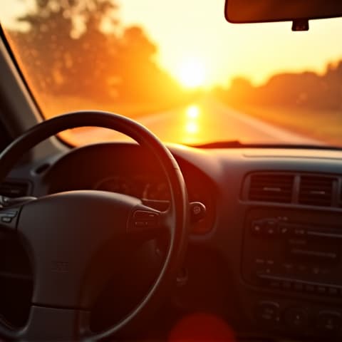 Before and after comparison of a luxury sedan