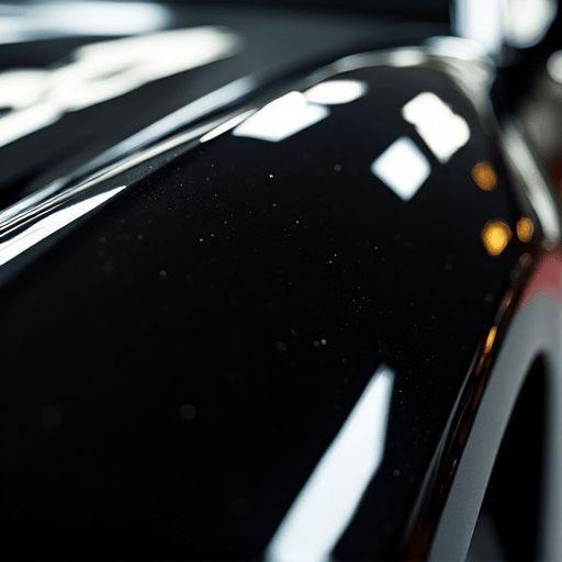 XPEL Fusion Plus ceramic coating being applied over PPF on a luxury vehicle for ultimate gloss and protection