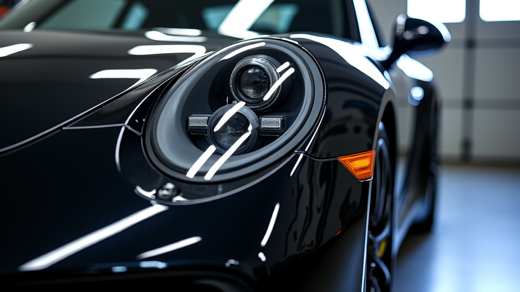 Porsche 911 receiving full body PPF wrap at Autograff Mobile Tint shop