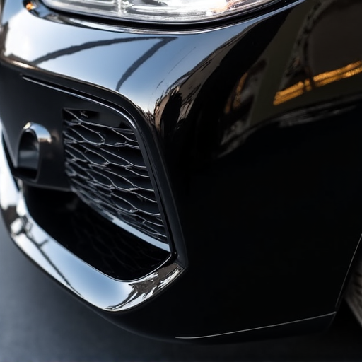 Seamless PPF application on bumper corners of a vehicle in Santa Clarita. Illustrates meticulous installation, covering intricate shapes without visible seams.